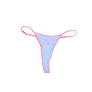 GOI x Playboy Thong Bikini Bottoms in Bubblegum Blue Pink